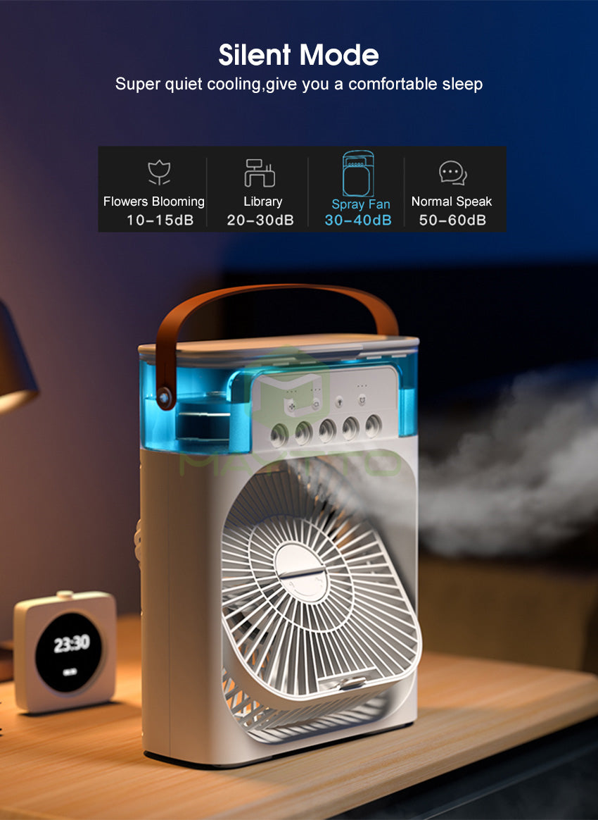 3-in-1 Mini Air Cooler – Portable AC with Humidifier, Quiet Cooling for Home & Office