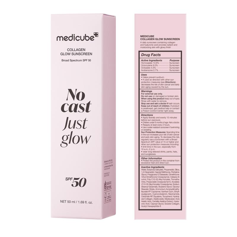 Medicube Hydrating Collagen Sunscreen SPF 50+ | No White Cast Daily Face Sunscreen