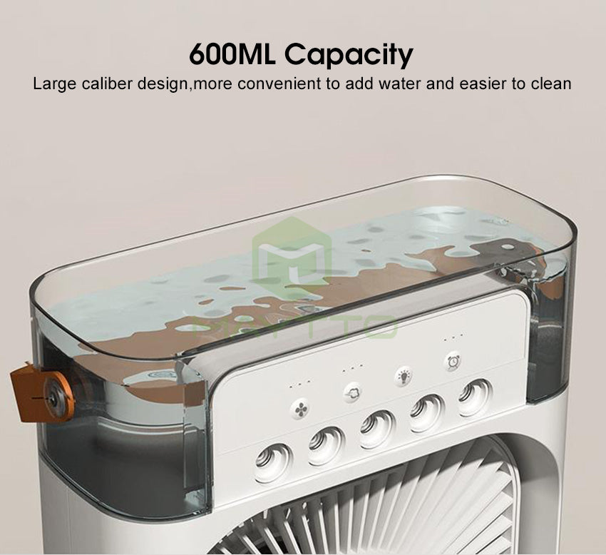 3-in-1 Mini Air Cooler – Portable AC with Humidifier, Quiet Cooling for Home & Office