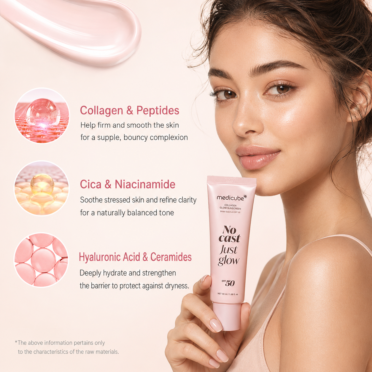 Medicube Hydrating Collagen Sunscreen SPF 50+ | No White Cast Daily Face Sunscreen