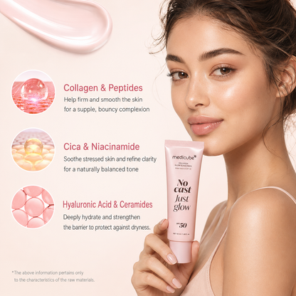 Medicube Hydrating Collagen Sunscreen SPF 50+ | No White Cast Daily Face Sunscreen