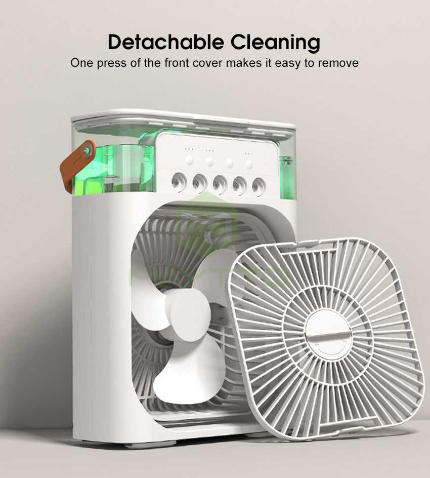 3-in-1 Mini Air Cooler – Portable AC with Humidifier, Quiet Cooling for Home & Office