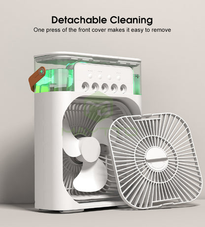 3-in-1 Mini Air Cooler – Portable AC with Humidifier, Quiet Cooling for Home & Office